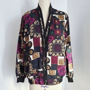 Vintage cardigan light weight bomber jacket